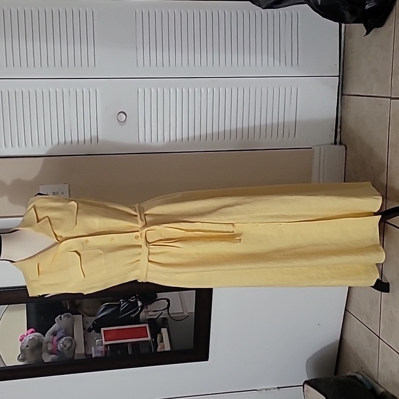 Style & Co - Yellow Woman's Dress - Size 6 - 100% Linen with 100% Acetate lining - Picture 4 of 10